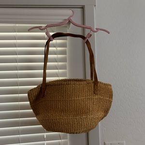Brown Basket Weaved Purse